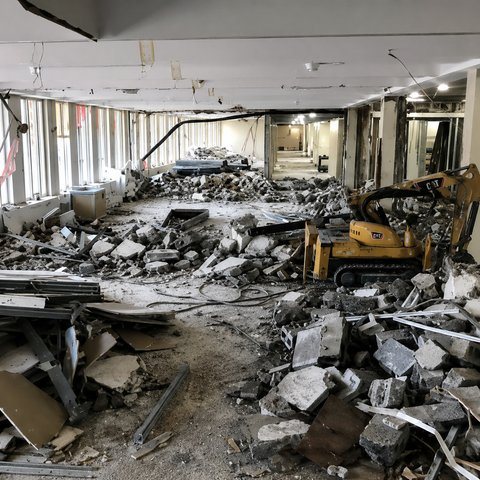 Interior demolition and concrete tear-out in Chicago IL